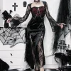 Long Sheer Sleeve Gothic Dress