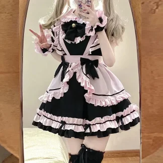 A-line Mini Ruffles Gothic Dress